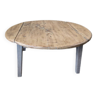 Table basse ronde de ferme