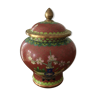 Enamelled brass jar chinese-inspired décor