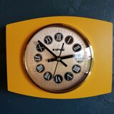 Vintage clock, "Yellow Kiplé" wall clock