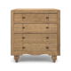 Brutalist commode with stripped diamond tips.