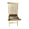 Chaise pliante en bois patine or