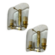 Italian Brass Glass Sconces 1950’s