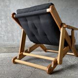 Scandinavian reclining and foldable chair by Gillis Lundgren, 1970s