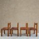 Suite de 4 chaises S11 X par Pierre Chapo, 1960