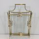 Brass and Transparent Glass Magazine Rack by Maison Jansen