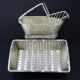 Christofle France Wine Basket Bottle Holder & Bread Basket Vannerie-Mid Century