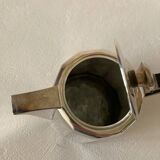 Art Deco Set of Coffee and Tea Jugs + Milk Jug Silver-Plated Metal and Bakelite