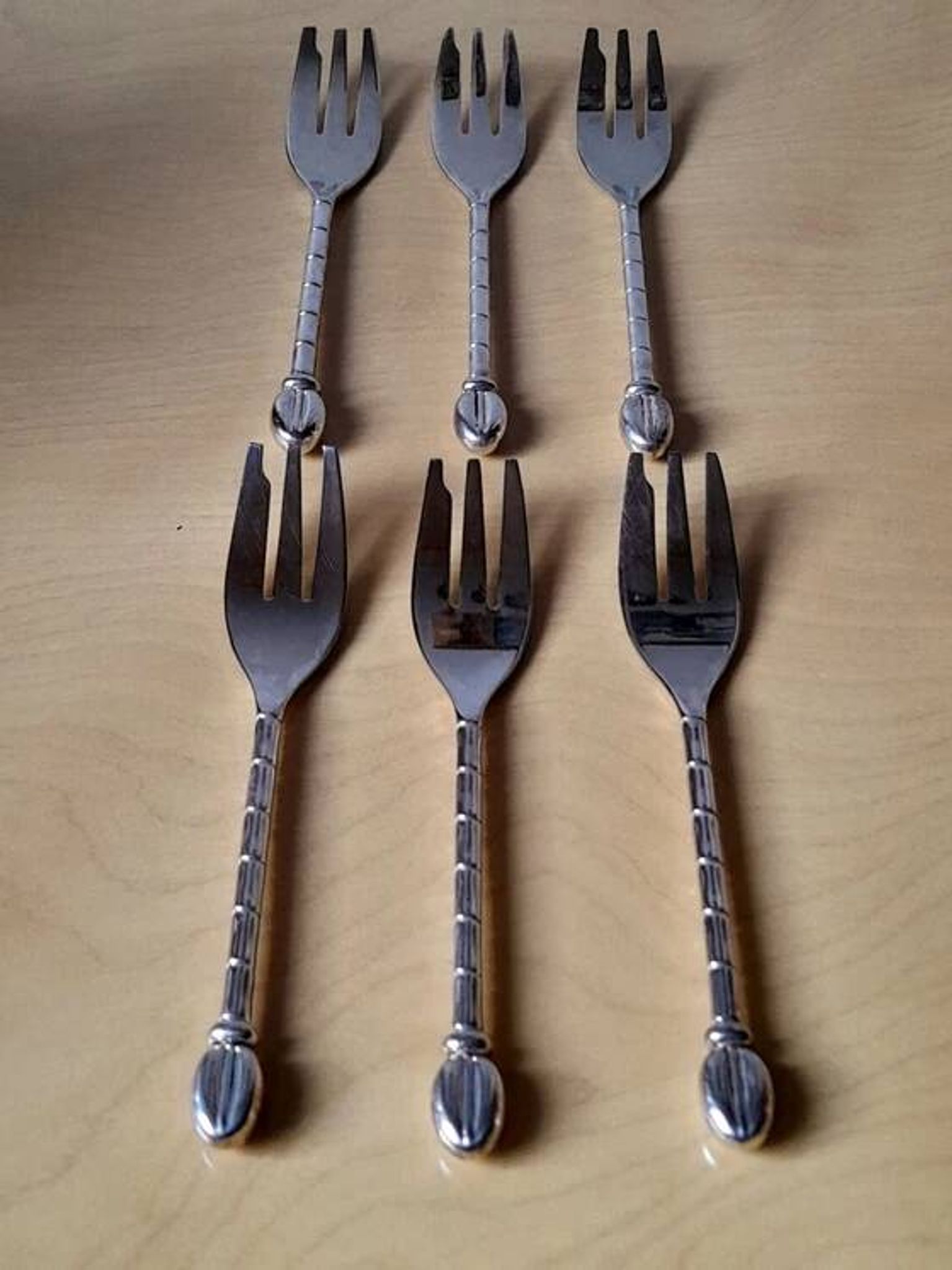 Silver-plated dessert forks