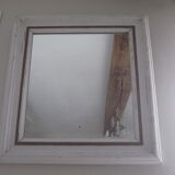 Old painted wooden mirror 60x66cm