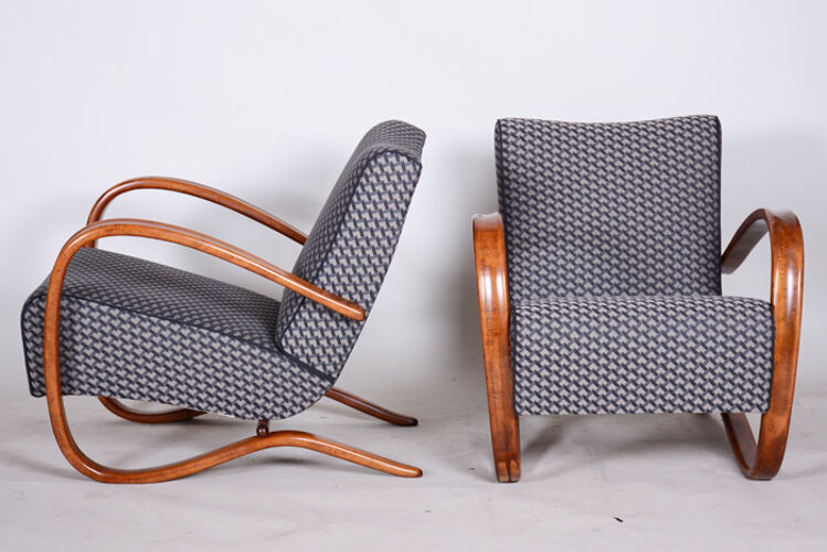 Paire de fauteuils Art Déco H269 par Up Závody, conçus par Halabala 1930