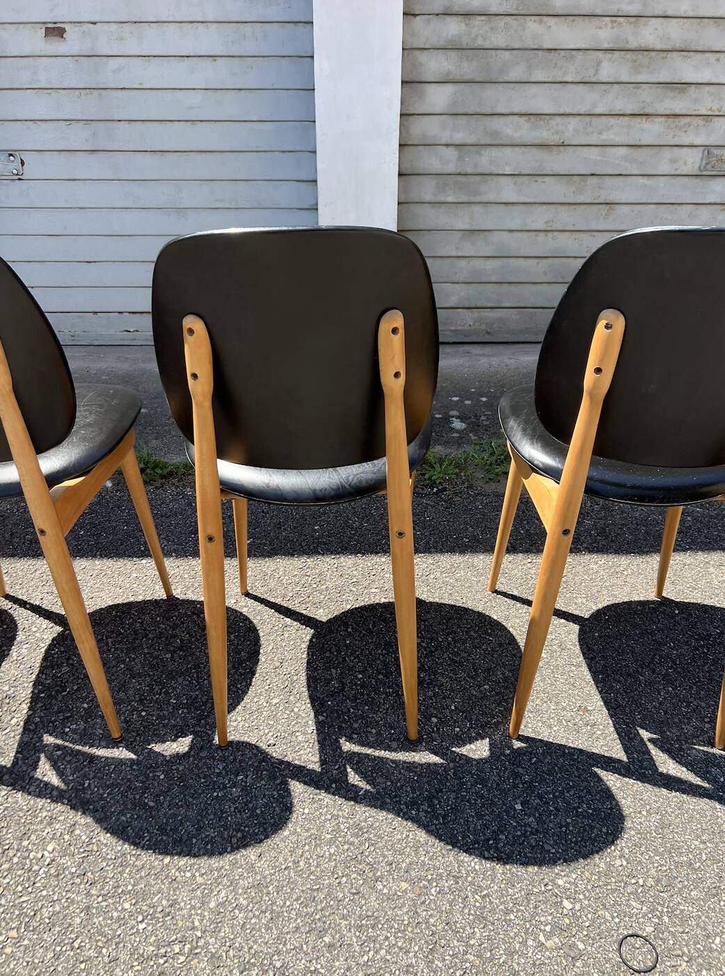 (Lot) 5 Chaises Pégase, Pierre Gurariche pour Baumann