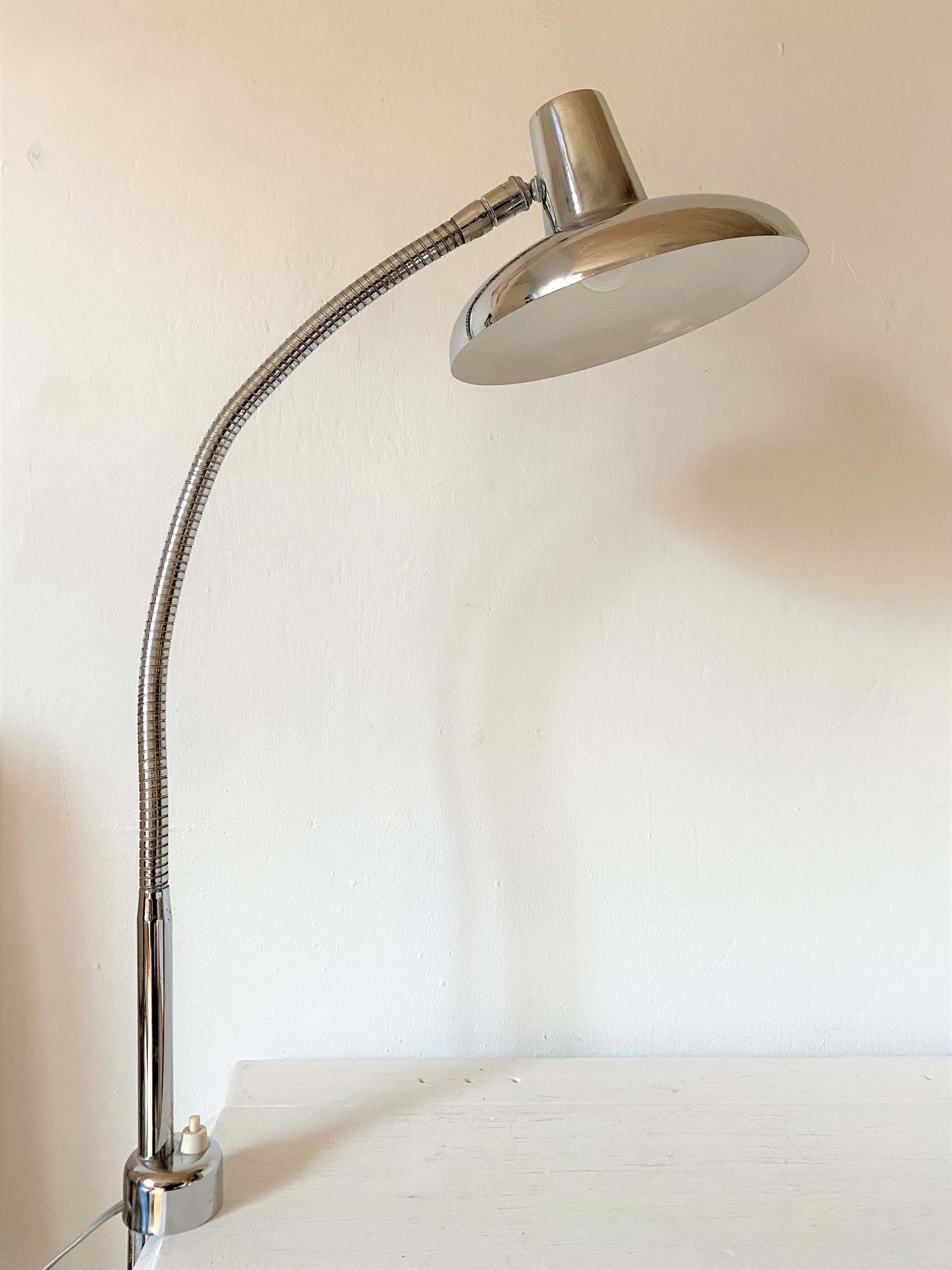 Lampe de bureau chromée années 50