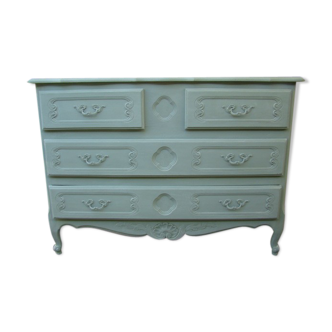 Old louis xv style painted chest of drawers