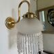 Vintage brass gooseneck wall lamp
