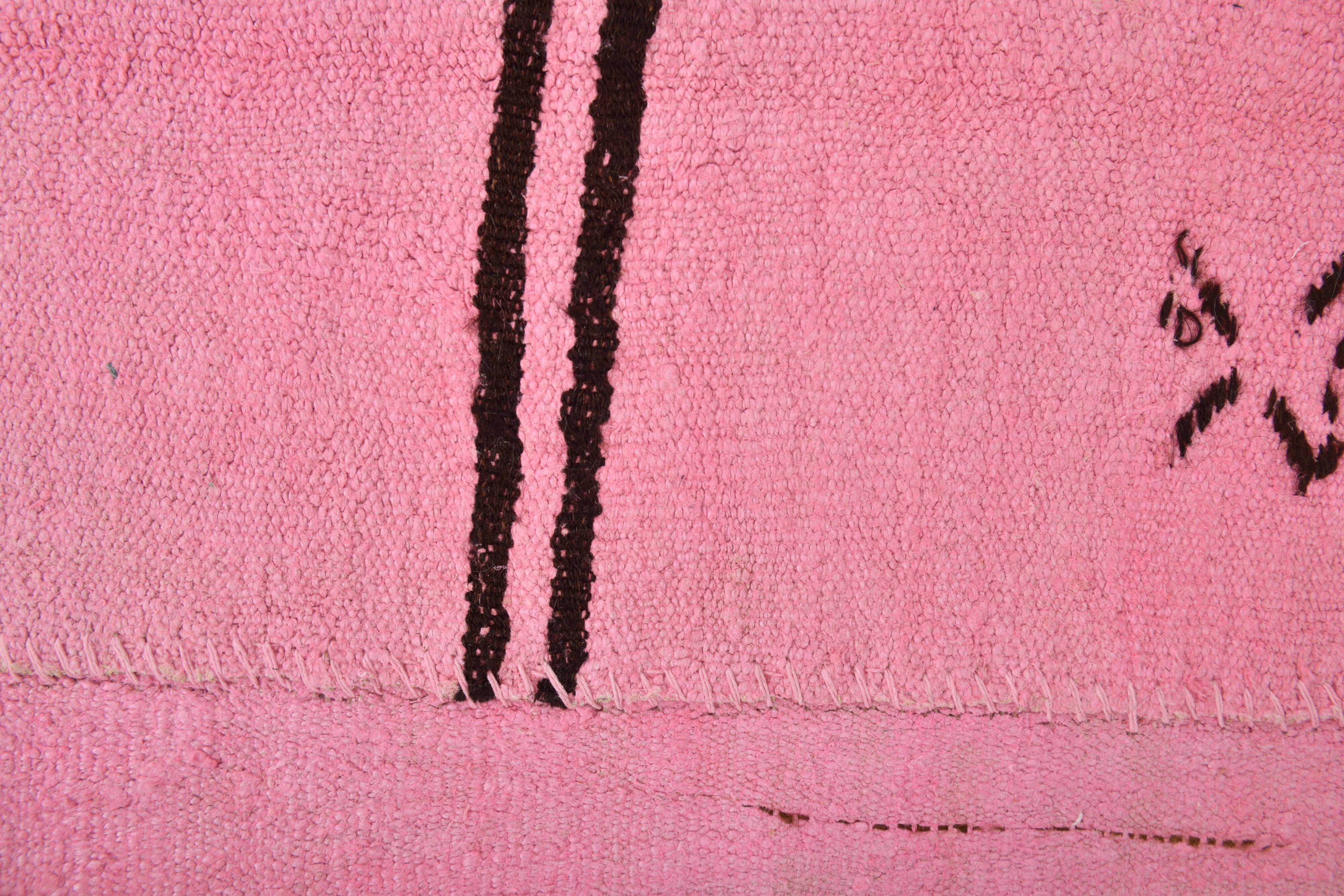 6x8  Pink Turkish Kilim Rug, 178x254Cm