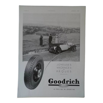 A Goodrich tire paper advertisement