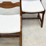 Set of six brutalist razorback dining chairs