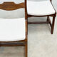 Set of six brutalist razorback dining chairs