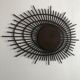 Vintage mirror 1960 orTF rattan sun - 80 x 67 cm