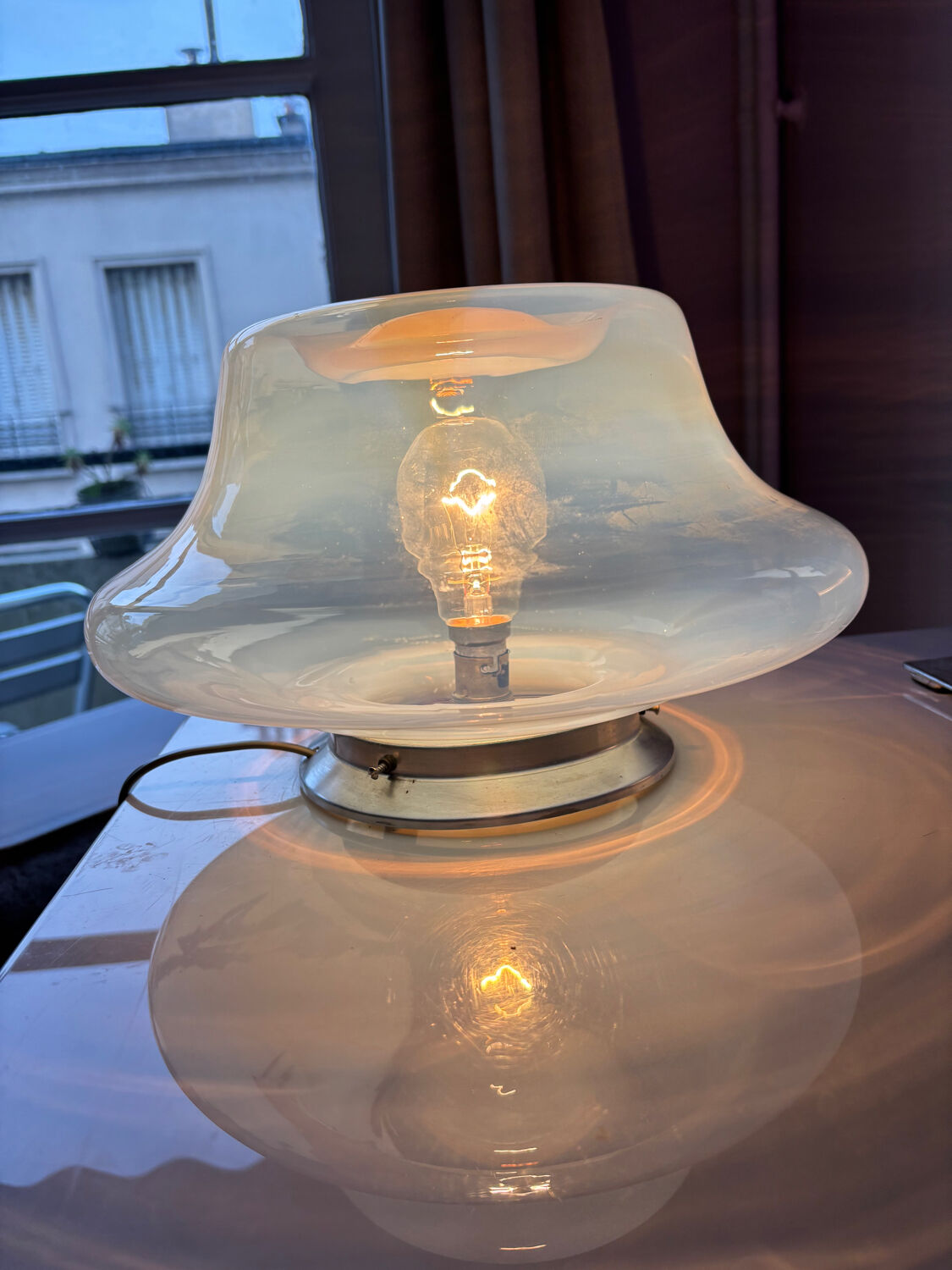 Vintage Murano glass table lamp