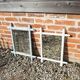 2 Antique Painted Faux Bamboo Mirrors