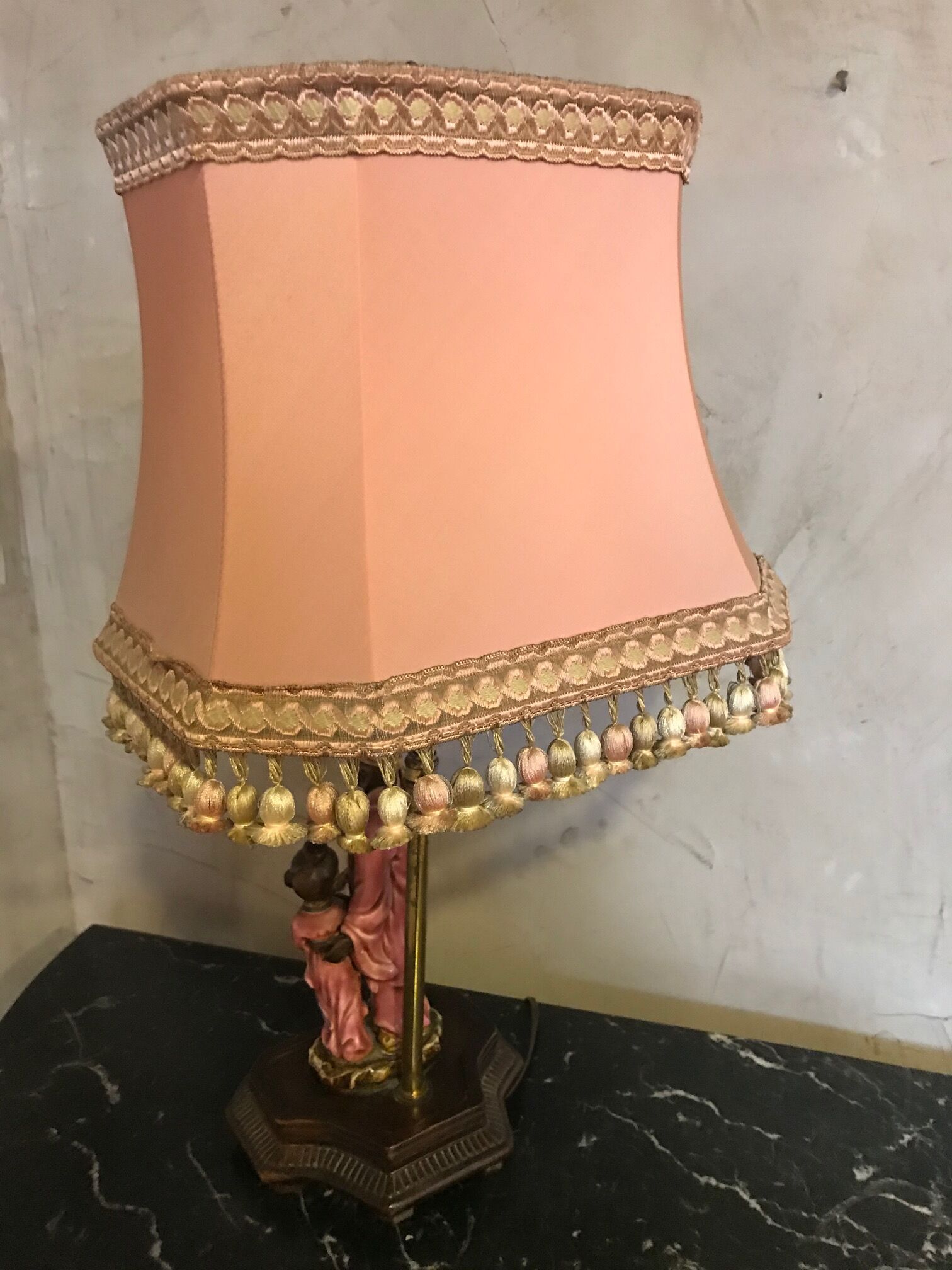 Chinese-inspired porcelain lamp