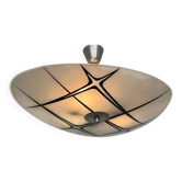 Mid-century design glass pendant by Napako, Czechoslovakia, 1970s.
