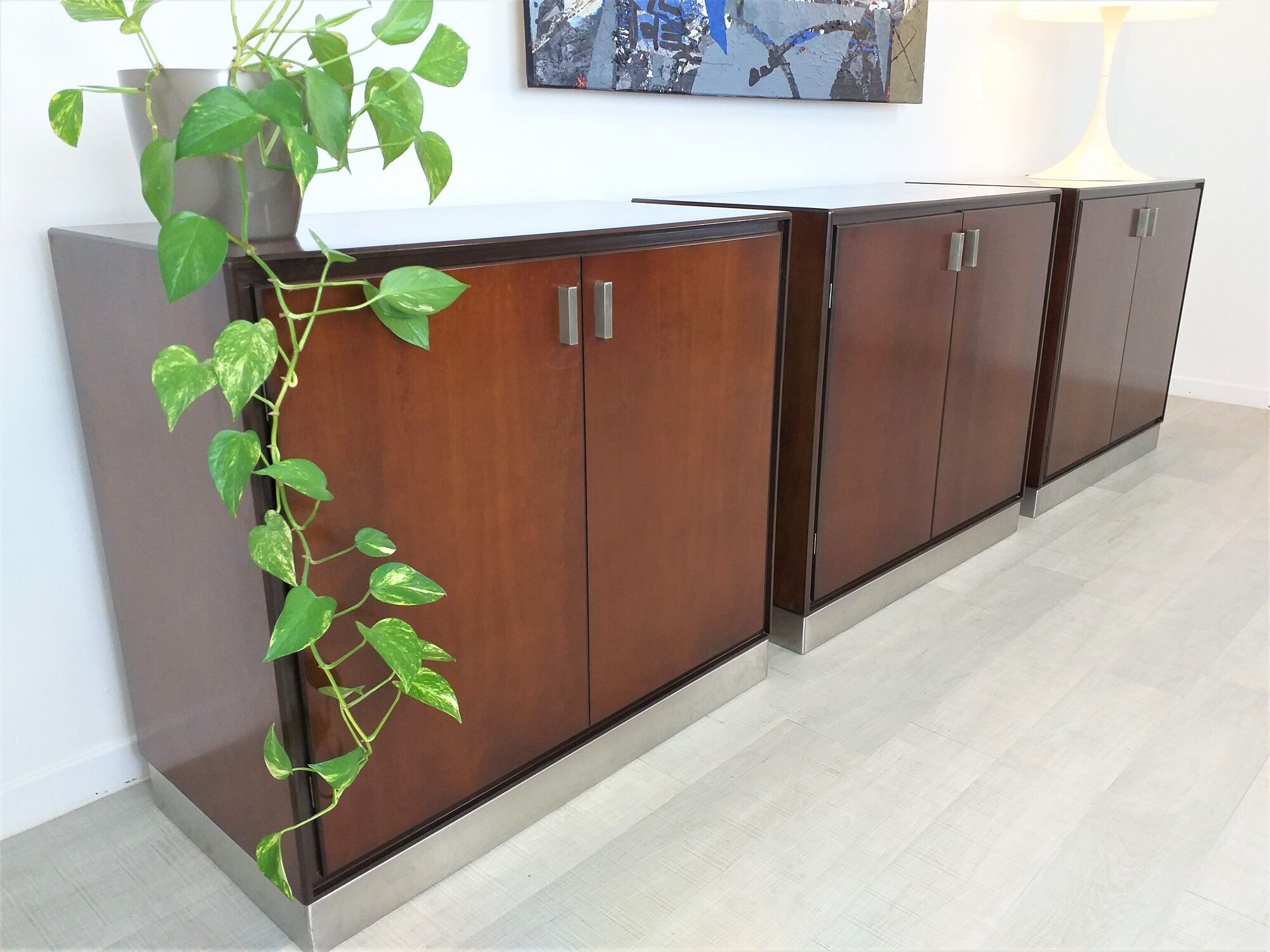 Commode buffet office storage rosewood Gianni Moscatelli vintage 70s