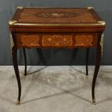 Mahogany Games Table, Louis XV/Louis XVI Transition Style – Late 19th Century