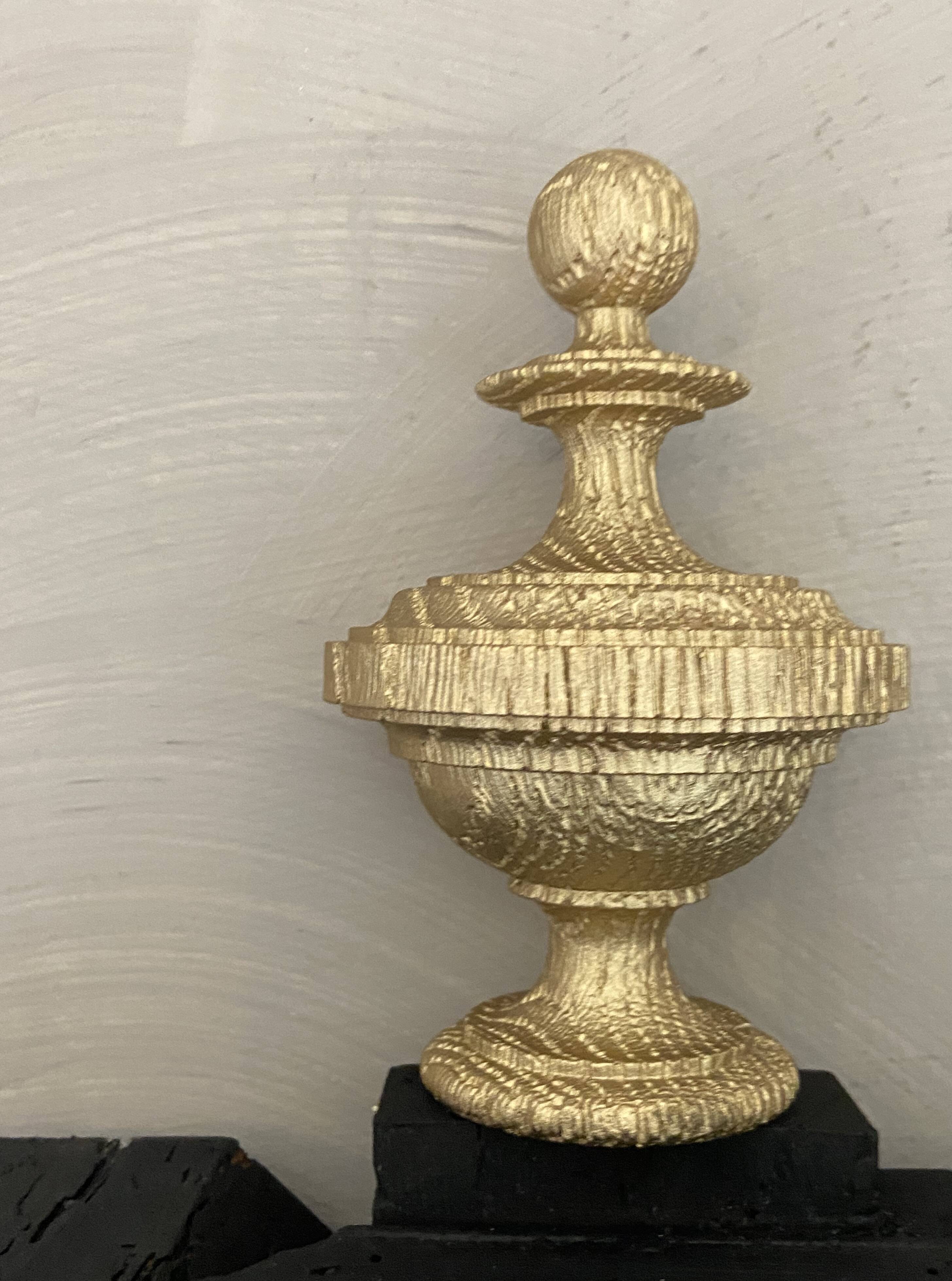 Large mirror in black and gold oak