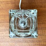 Vintage German glass cube table lamps TA 14 by Peill & Putzler, 1970s, set of 2.