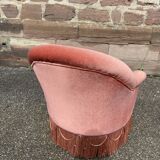 Fauteuil crapaud velours vintage