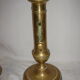Pair of brass push-up candlesticks, 1940