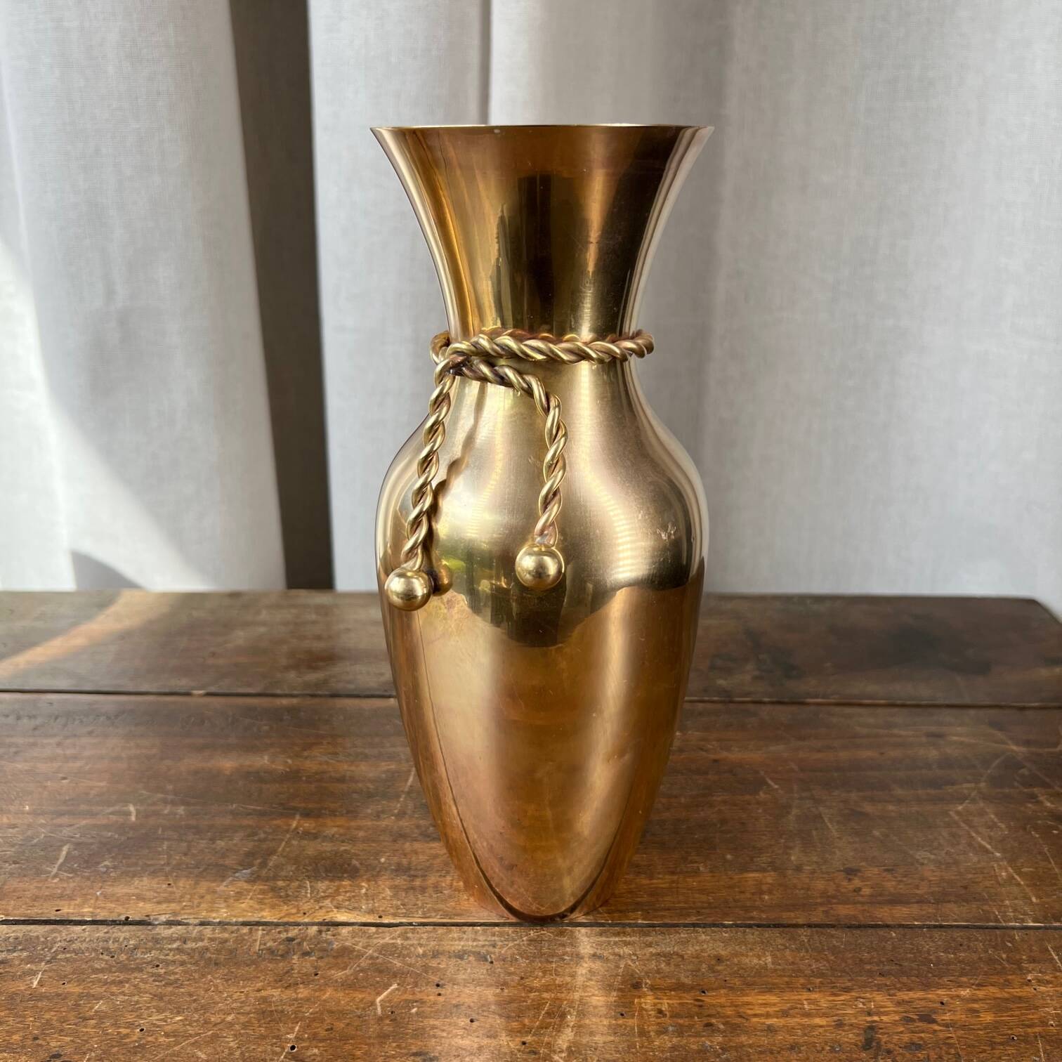 Vintage brass vase
