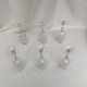 Six champagne flutes in Lorraine crystal stamped