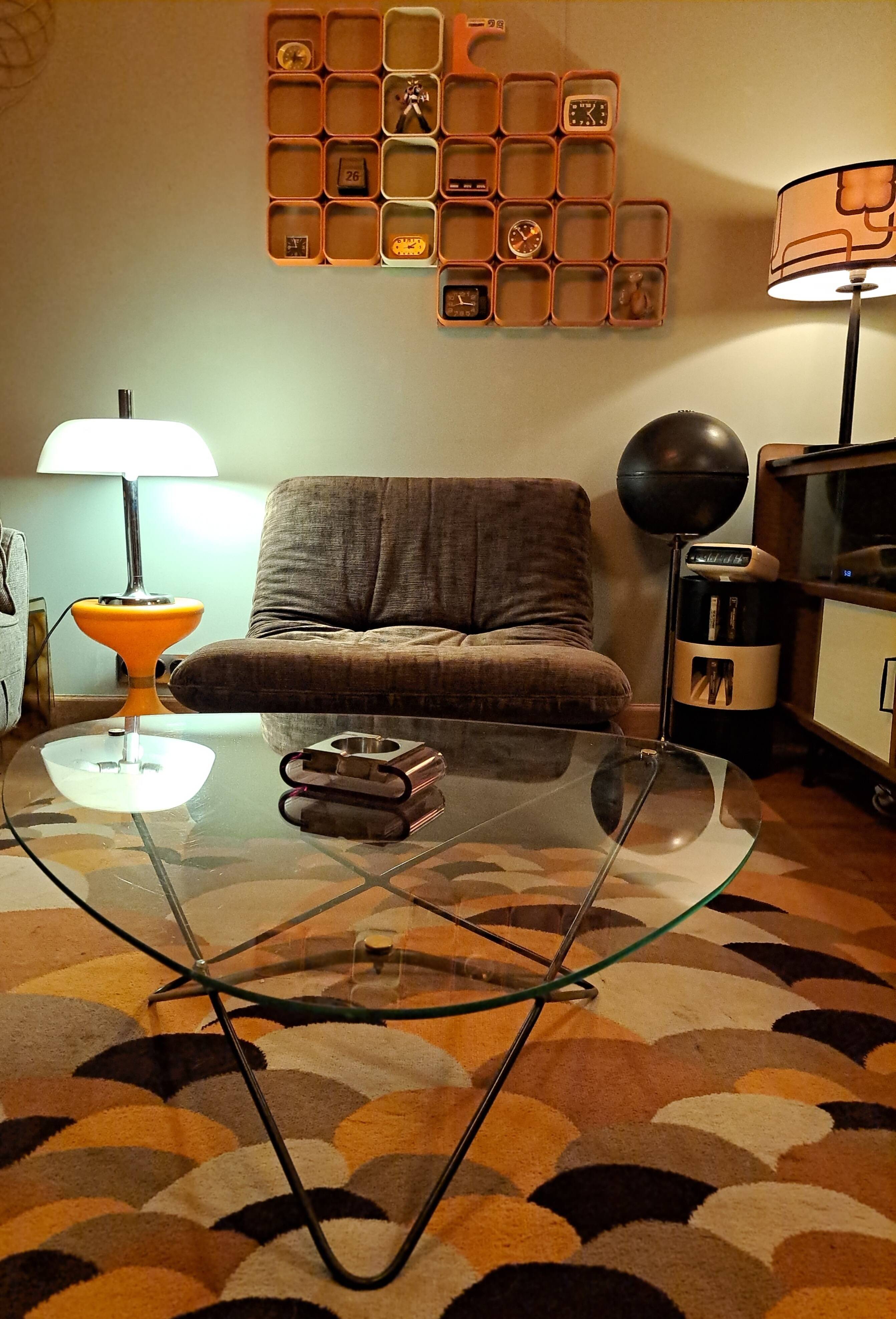 Steiner chair 1970 velvet ribbed brown