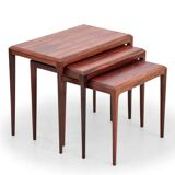 Scandinavian rosewood nesting tables from Rio