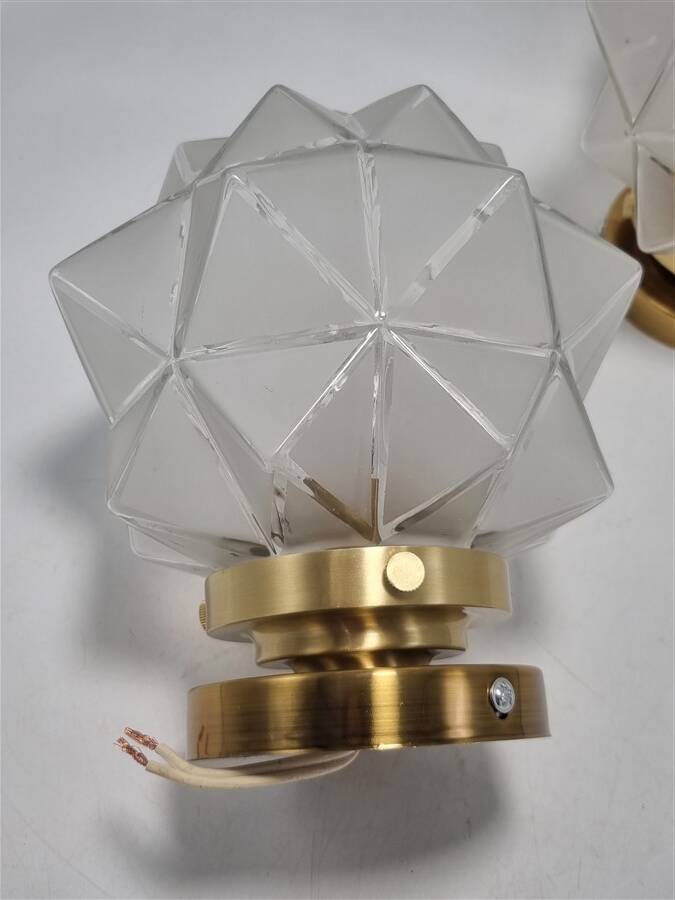 Pair of star wall lights