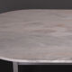Dining table with oval Carrara marble top