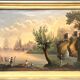 French school of the 19th century. Port scene. Oil on canvas, framed.