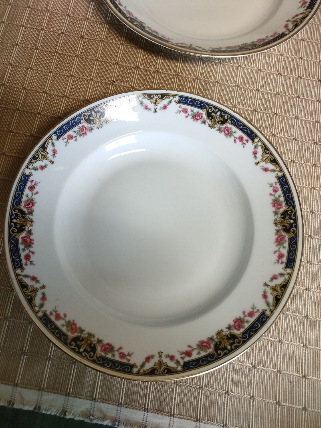 6 hollow plates old Limoges porcelain