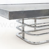 Chrome-designed coffee table
