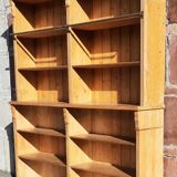 Pine bookcase (251 x 49 x height 288 cm)