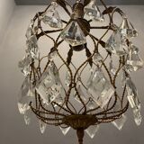 Vintage drop pendant in crystal, 1950s