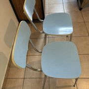 Blue Formica chair from the 70s "Peugeot"