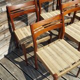 6 elegant vintage 1960s Danish rope chairs