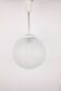 Suspension ronde en verre vintage Mid Century Modern