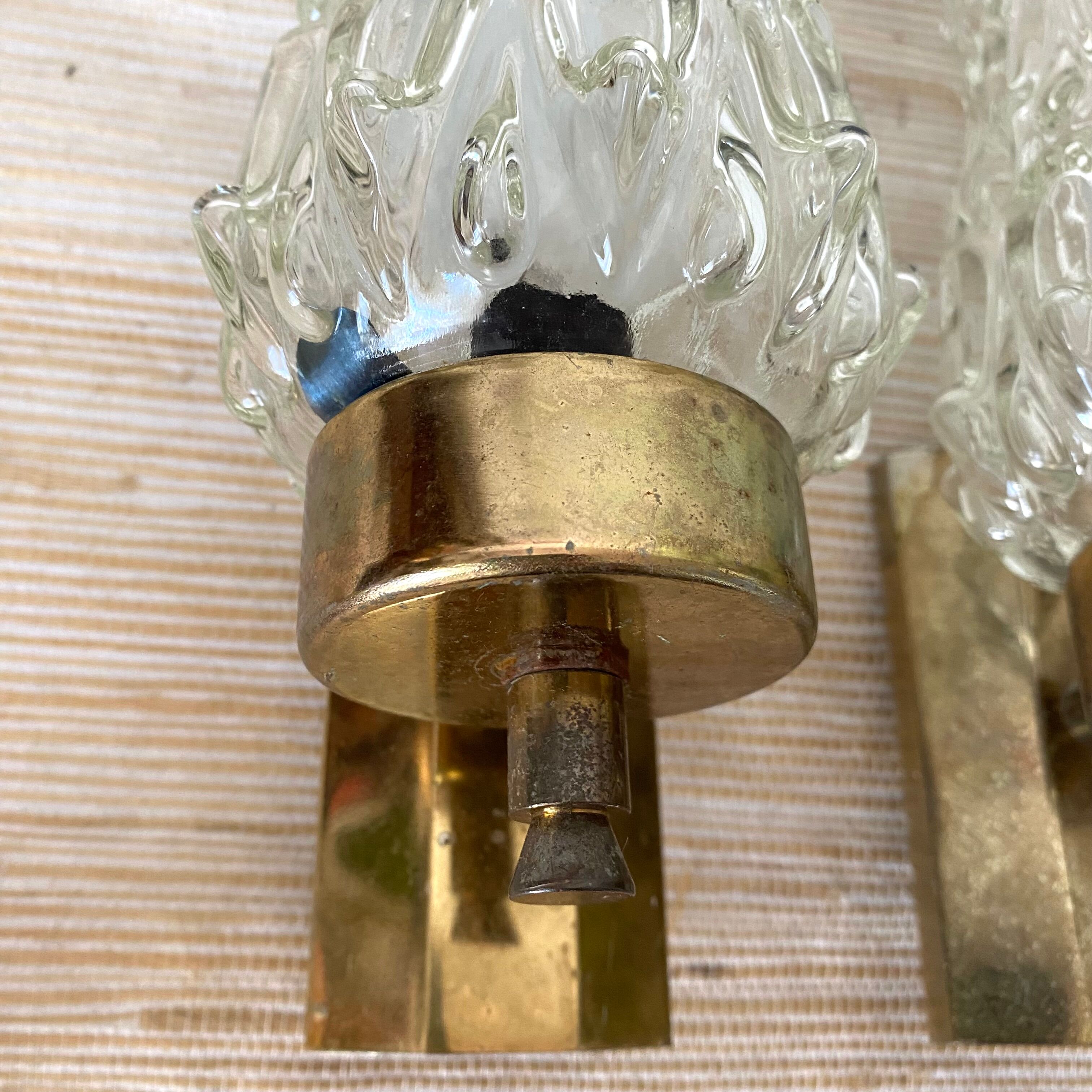Pair of vintage wall lamps 60-70s