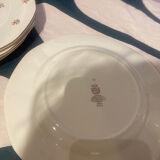 Dessert plate and porcelain dish with a multicoloured floral pattern vintage.