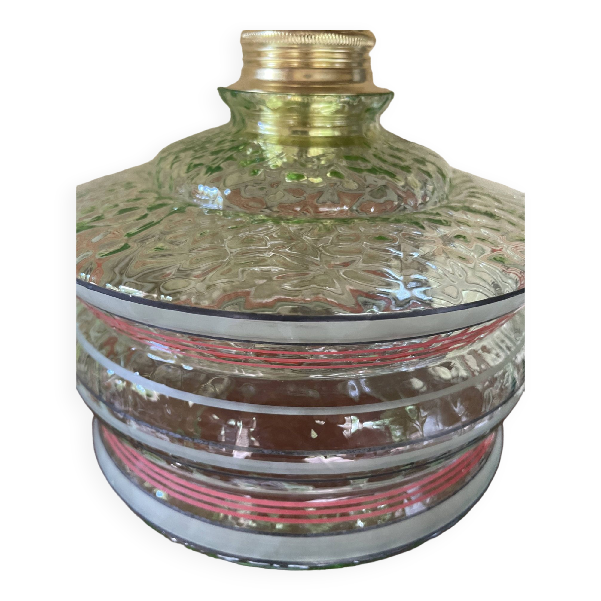 Green glass pendant light